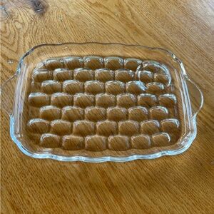 Federal Glass Yorktown Colonial Clear Glass Snack Tray